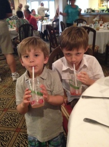 These boys had enough Shirley Temples to last awhile.